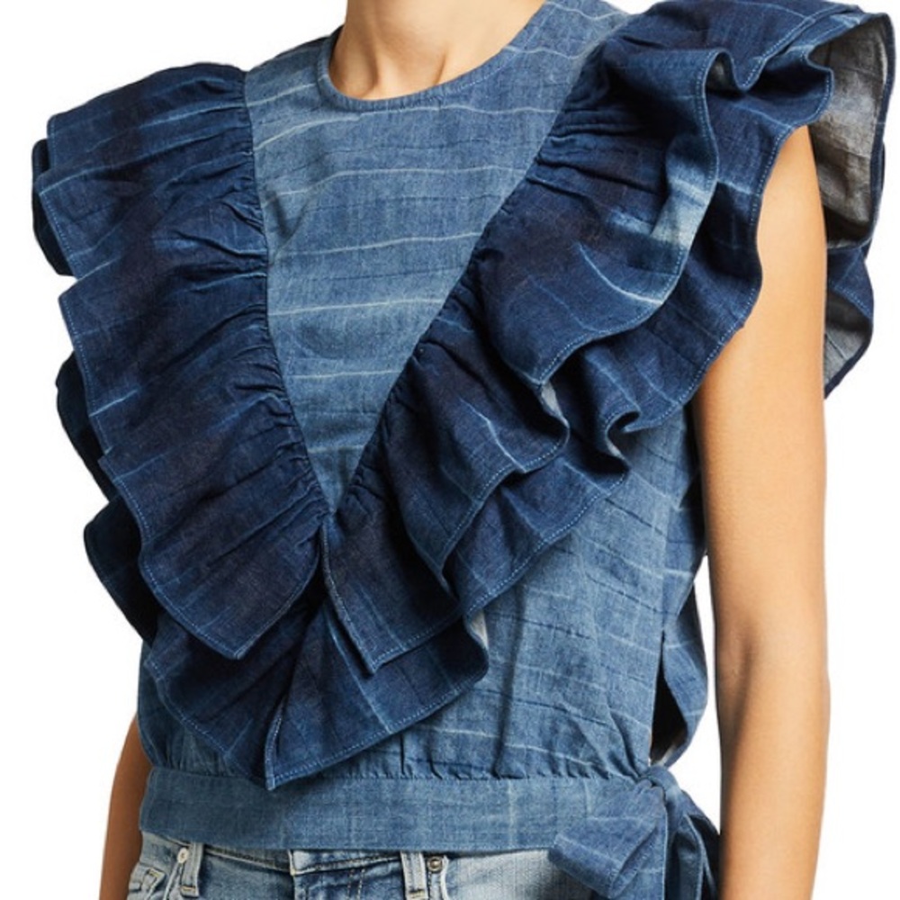 7 for all mankind denim top